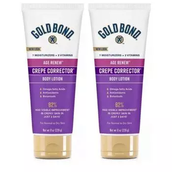 Gold Bond Age Renew Crepe Corrector Body Lotion Replenishing & Smoothing Formula 226 8g US 508069, 8 Fl Oz (Pack of 2)