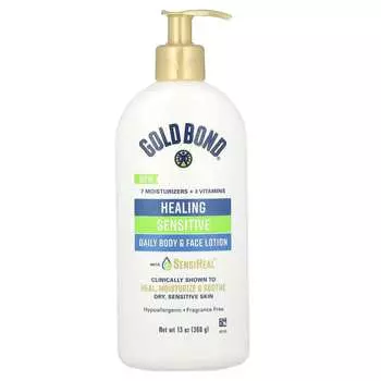Gold Bond, ежедневный лосьон для тела и лица, для чувствительной кожи, без отдушек, 368 г (13 унций)