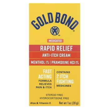 Gold Bond, Лечебный, быстродействующий крем против зуда, 1 унция (28 г)