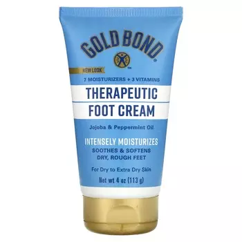 Gold Bond, Лечебный крем для ног, масло жожоба и мяты перечной, 4 унции (113 г)