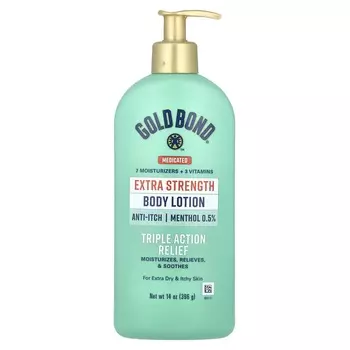 Gold Bond, Лечебный лосьон для тела, тройное облегчение, повышенная сила, 14 унций (396 г)