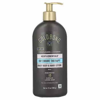Gold Bond, Men s Essentials, интенсивный лечебный ежедневный лосьон для тела и рук, 13 унций (368 г)