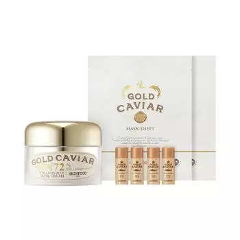 Gold Caviar Collagen Plus Mask Cream 50 г + подарок (2 мини-тонер-эмульсии)