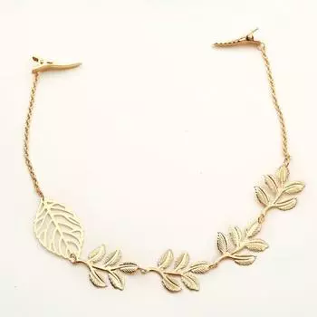 Gold Color Fashion Head Chain Wedding Jewelry Romantic for Women Hair Chain Leaves Hair Accessories золотой