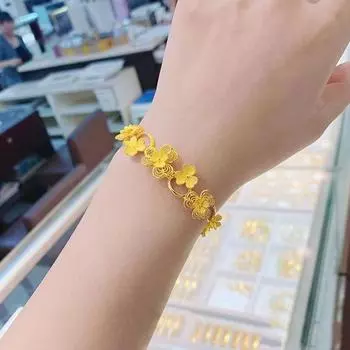 Золотой цвет свадьбы три золотых счастливых травы браслет двойной браслет сердце one size золотой