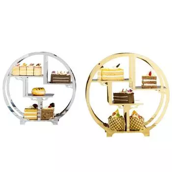 Gold Dim sum display rack Creative cake rack Western Restaurant Snack Rack cake decoration accessories Dessert table decorations