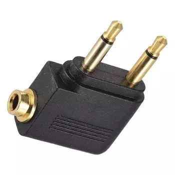 Gold Plated 3.5mm Airplane Headphone Mono Mono Audio Converter for Headphone
