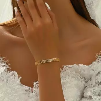 Gold Plated Jewelry Set India Dubai Jewelry Bare Diamond Zircon Necklace Bracelet Ring Earrings Set