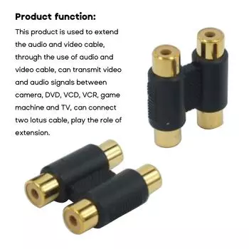 Gold Plated RCA Female to Female Coupler Extension Connector Good Extender Audio Video Extension Adapters for Amplifier