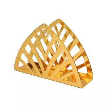 Gold-plated square stainless steel napkin holder, towel holder, creativenapkin holder, western restaurant vertical tissue holder