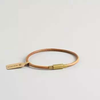 Gold Plating 3mm Slub Buckle Leather Bracelet Genuine Leather Genuine Goods Brace Lace Bracelet Carrying Strap Minimalist Fashion Special-Interest Wrist circumference customization