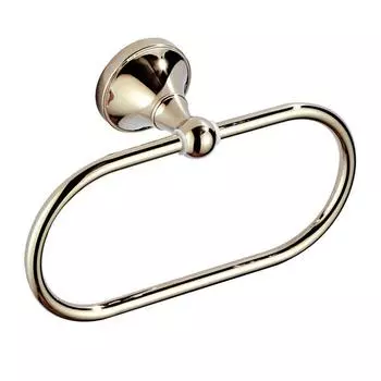 gold plating Brass Towel Holder Bathroom Wall Mounted Round Towel Rings Towel Rack kit Storage Accessories золотой