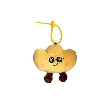 Gold Plush Ingot Doll Pendant Toy Keychain Backpack Decoration Pp Cotton Gift