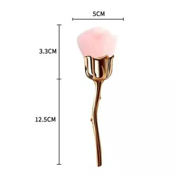 Gold Rose Shape Flower Nail Brush Soft Brush Blush Brush Gel Polish Brush Powder Brush Powder Cleaning Nail Art Brushes