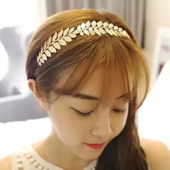 Gold/Silver Plated Metal Leaves Headband Women Elegant Baroque Style Charm Hair Accessories Hairband Women s Headbands A