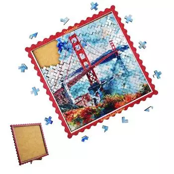 Golden Gate Bridge 189 Irregular Wooden Puzzle Decompression Puzzle Advanced Puzzle Toy