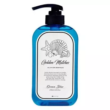 Golden Matches Men s All-in-One Shampoo and Body Wash Aqua Scent 500ML, 1 piece