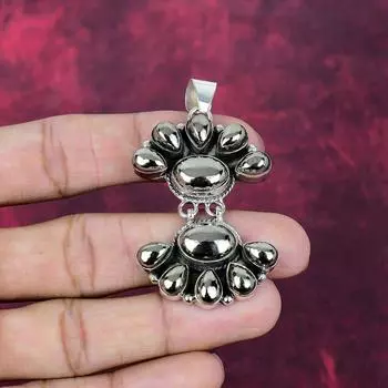 Golden Pyrite Handmade Gemstone Jewelry, 925 Solid Sterling Silver Pendant Beautiful Jewelry 2.44 Inches