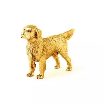 Golden Retriever 22ct Gold Plated Made in England Art Dog Figure Collection