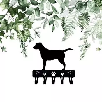 Golden Retriever Dog Key Hooks & Keychain Holder - 9 inch/6 inch Metal Wall Art Hook for Home Decor Ideal Gift for Pet Owners светло-серый