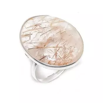 Golden Rutile Ethnic 925 Sterling Silver Jewelry Ring Size 7.5 R5E91