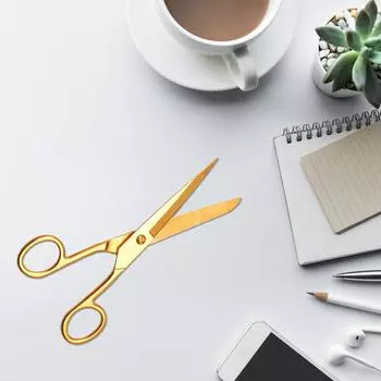 Золотые ножницы держатель для ручек резак портной ткань бумага инструменты для резки ножницы для поделок рабочее место офис студент канцелярские принадлежности