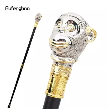 Золотая белая обезьяна животное мода трость декоративная косплей винтажная вечеринка модная трость посох 92 см