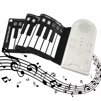 GoldenRiver Roll 49 Key Roll Up Easy Roll Electronic для совместимых с USB-батареей уроков производительности 49 различных подарков черное пианино, пианино, фортепиано,