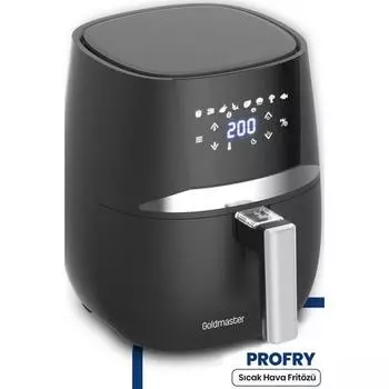 Goldmaster Profry Digital Touch 8 Предварительно запрограммированная аэрогриль объемом 4,3 литра Фритюрница без масла Фритюрница с горячим воздухом GM7467