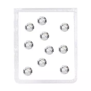 Goldruth Nail Stone Crystal, круглый плоский камень, SS30, 10 шт.