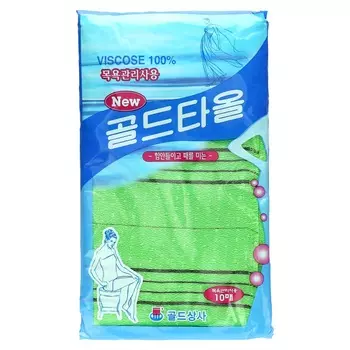 Goldsangsa, отшелушивающее полотенце, зеленое, упаковка 10 шт.