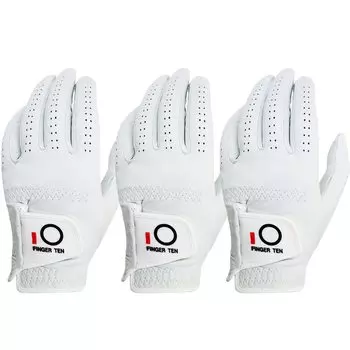 Golf 3 Pieces of Highest Quality Natural Sheepskin Left Size 28 cm White 3 Pieces For Left Men s Gloves, Leather, Non-Slip, Soft, Golf, Hand, Leather,
