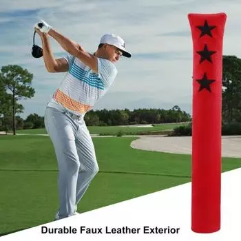 Чехол для клюшки для гольфа из искусственной кожи, водонепроницаемый защитный чехол для клюшки для гольфа жёлтый