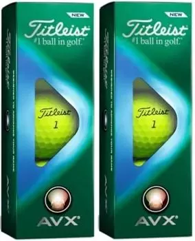 Golf Ball 2022 AVX Yellow 2 Sleeves