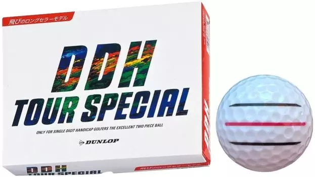 Golf Ball DDH Tour Special with Line 1 [Hapiraki_Golf Line] (White Dozen_3 Lines)