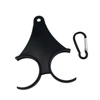 Golf Ball Holder Clamp Holds 2 Balls Lightweight Carrier Display Tees чёрный