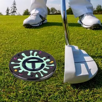 Golf Ball Mark with Golf Hat Clip Metal Golf Marker Portable Removable Golf Ball Marker Alignment Ball Mark Golf Accessories