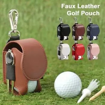 Golf Ball Pouch Golf Ball Holder Tee Bag Portable Outfit Organizer Bag Golf красный