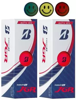 Golf Ball TOUR B JGR 2023 Model 2 Sleeves with 3 Ball Marks (Matte Red_2 Sleeves)