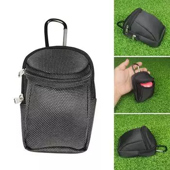 Сумка для гольфа, карманный держатель для мячей для гольфа для мужчин и женщин, сумка для гольфа с карабином, двухслойные сумки для гольфа на молнии
