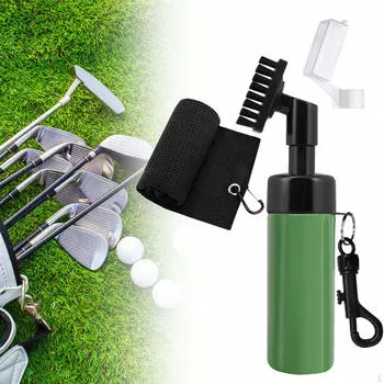 Golf Club Brush Groove Cleaner Cleaning Towel Portable