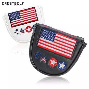 Golf Club Cover Cap Half Round Putter Head Cover American Club Protector Golf Cap Cover
