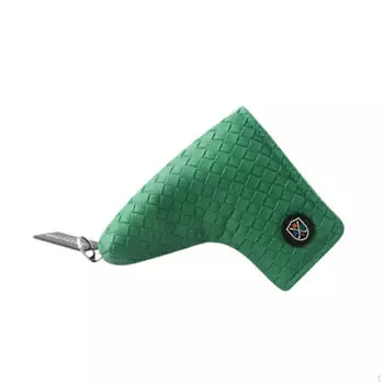 Golf Club Cover Headcover Wrap Putter Head Woven Pattern Green