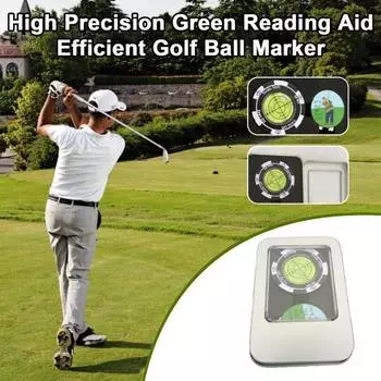 Golf Green Reader с зажимом для шляпы. Высокоточный компактный размер. Портативный пузырьковый уровень. Пособие для чтения гольфа.