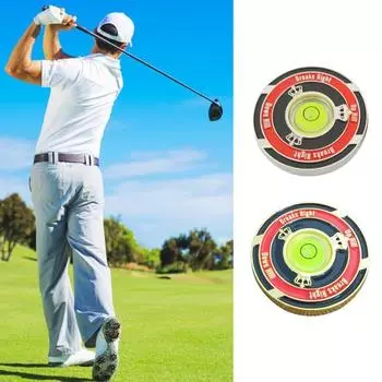 Golf Green Reader Высокоточный компактный размер Легкий портативный пузырьковый уровень Гольф-паттинг-зеленый помощник для чтения золотистый