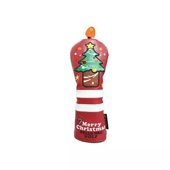 Golf Head Cover Driver Cover 440cc 460cc Cover Wood Cover Utility UT Cover Single Item Waterproof Christmas Christmas Tree Utility (For Red)