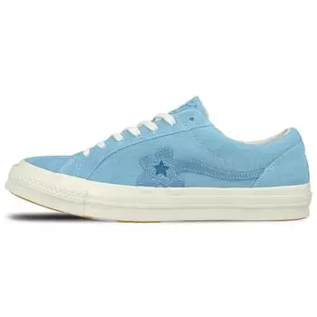 Golf Le Fleur x Converse One Star Ox Маленький цветок Нескользящие Легкие и Износостойкие Низкие кеды Унисекс Озерно-голубой 43