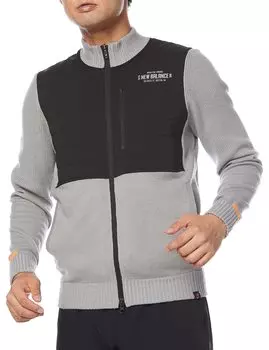 Golf lightweight hybrid knit blouson x Black 4 [New Balance] (lightweight/microfleece lining) / Men s / 012-1272002 021_Gray [M]