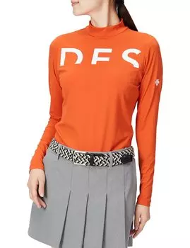 Golf Long Sleeve Shirt Mock Neck Bra Cup Stretch Sweat Absorbent Quick Drying UV Care OR00 Equivalent to Japanese Size M [DESCENTE GOLF] [22