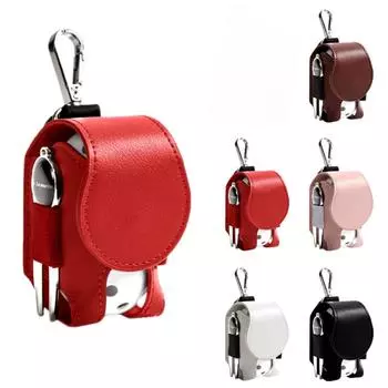 Golf mini double ball bag PU golf ball bag small waist bag small ball bag accessory bag белый